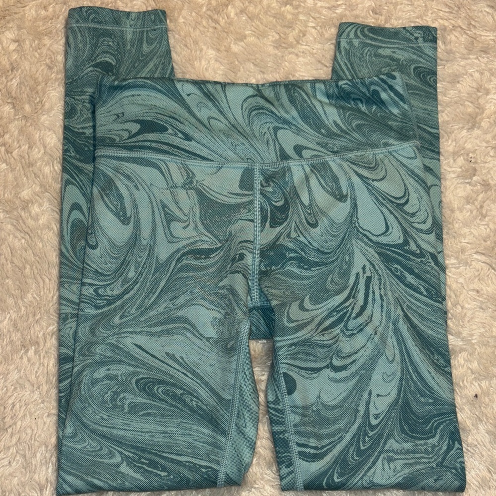 Athleta girl blue marble leggings SZ Large - Picture 2 of 6